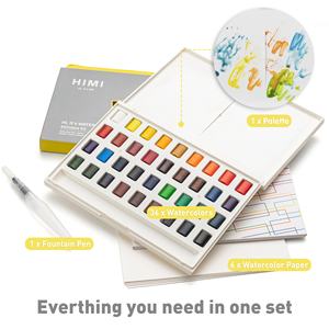 HIMI MIYA 36 colores lavable nuevo cuadrado <span class=keywords><strong>acuarela</strong></span> Kit estudiante artista pintura - Product Image 5