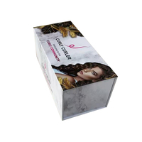 Boîte rigide portable avec poignée pour extensions de cheveux, emballage cadeau créatif, taille personnalisée, logo personnalisé