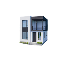Villas préfabriquées modulaires en acier léger, villas de luxe pour communautés de villas multi-générations