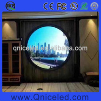 Diameter 0.5m 0.8m 1m 1.2m 1.5m 2m Logo Pantalla layar bulat LED tampilan lingkaran Video dinding papan tanda lingkaran layar LED
