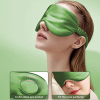 Masque de sommeil 3D en soie de mûrier 100 % pure 22 Momme, contour ergonomique, doux, respirant, cache-yeux ajustable