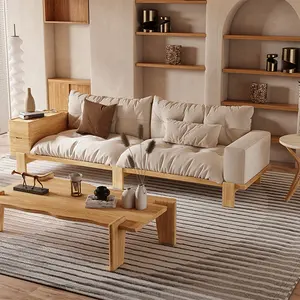 Desain Modern Perabot Rumah Ruang Tamu Modern Minimalis Kulit Sofa Sudut Mewah Tahan Lama Nordic Bentuk L Set Sofa