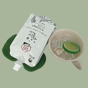 Gravure personnalisée imprimée 400ml eau minérale recyclable liquide bec poche potable sac en plastique PE - Product Image 4