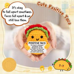 Mini animaux en crochet amusants en forme de tacos émotionnels, cadeaux de Noël et d'anniversaire pour femmes, mamans, filles, sœurs, amies - Product Image 3