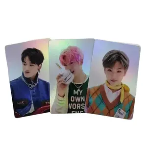 Photocard Kpop Custom Double Side Color Slogan Postcards Kpop Holographic Photocard Paper Photocard With Hologram Photocard