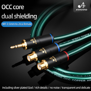 Hi-fi стерео аудио кабель 3,5 мм к 2RCA, стерео аудио кабель 3,5 мм, стерео штекер к двойному гнезду, <span class=keywords><strong>RCA</strong></span> переходник, кабель для MP3, планшетов - Product Image 5