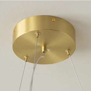 Zeal lampu plafon cincin Hotel Villa, perlengkapan lampu liontin lingkaran marmer Alabaster Modern - Product Image 6