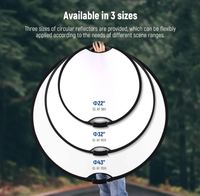 Réflecteur de lumière rond de 80 cm 5-en-1 avec poignée et filetage 3/8 multi-disques pour éclairage de studio de portrait et photographie en extérieur