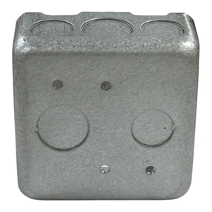 Caja eléctrica de 2 bandas de Metal galvanizado cuadrado Knockouts de 1,0mm de espesor, 1/2 pulgadas y 3/4 pulgadas - Product Image 4