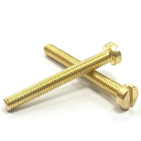 Furniture Decoration Brass Slotted Pan Head Screw Golden Appearance Copper Fastener for Cabinet Hardware Decorative Fixing