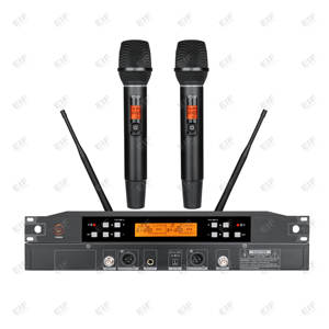 Sistema de Micrófono Inalámbrico UHF Profesional HP-1000, Micrófono Inalámbrico de Doble Canal con Alta Resistencia a la Interferencia y 80m de Distancia de Trabajo - Product Image 1