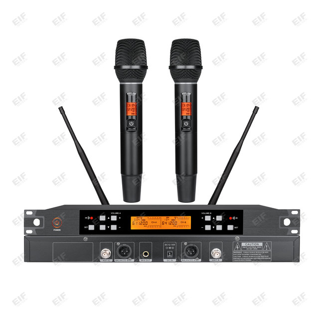 HP-1000 Professional UHF Wireless Microphone System Cordless Mic - High Anti-Interference Dual Channel 80m Working Distance