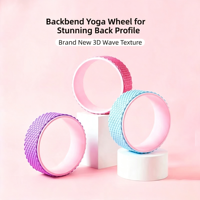 Roue de yoga en silicone robuste pour Pilates, massage du dos, rouleau de massage de la colonne vertébrale pour salle de sport, studio, vente en gros, approvisionnement OEM en vrac