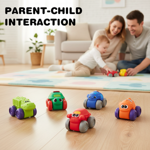 KSF Ensemble de voitures de course en caoutchouc souple à friction, animaux de dessin animé, pour enfants et bébés, jouets de jeu pour nourrissons - Product Image 4