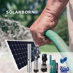Solarborn 1HP 2HP 3HP 5.5HP dc 표면 잘 펌핑 시스템 키트 가격 태양 전원 물 잠수정 펌프 관개