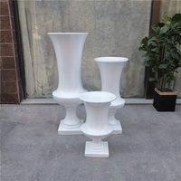 Vase en Verre Blanc Luxe et Moderne de Haute Qualité pour Décorations de Table de Mariage et Centres de Table pour Réceptions