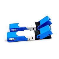 Konektor Cepat SC UPC Single Mode Biru untuk Kabel Drop FTTH dengan Serat Simplex/Duplex dan Kehilangan Penyambungan Rendah