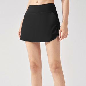 Jupe de tennis anti-UV, nouveau style d'été, taille haute, amincissante, jupe-short de sport pour femme avec poches latérales, jupe de yoga sportive - Product Image 1