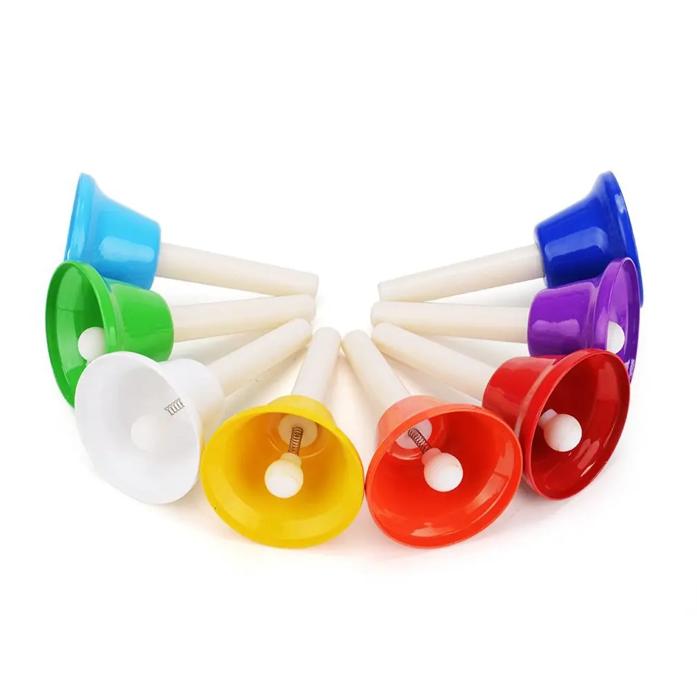 8 note colorful Bells set for kids handbells child's percussion instrument