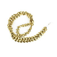 Perles en hématite multicolores en forme de cœur de 6 mm, petites perles dorées, marque XM, pour la fabrication de bijoux et les bijoux en pierres fines