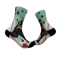 Chaussettes décontractées de printemps en polyester/coton respirant antidérapant de haute qualité avec design personnalisé coloré