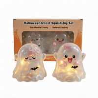 Ensemble de jouets anti-stress fantômes d'Halloween, doux et compressibles, avec lumière LED, sensoriels, mignons, en matériau TPR, pour adolescents et adultes, cadeau promotionnel