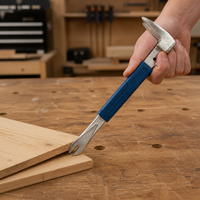 Clé à ongles double extrémité avec poignée bleue pour la rénovation de la maison, le travail du bois, la réparation de planchers et l'élimination des clous