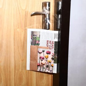 Clear Plastic Door Hanger <b>Bags</b> 9x12 Inch Waterproof Rectangular For Flyers Newspapers <b>Packing</b> Storage - Product Image 6