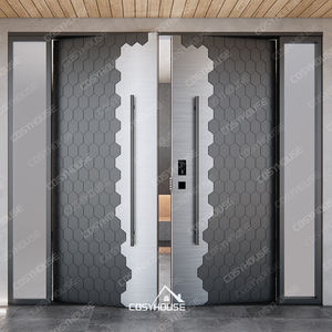 Porte d'entrée double de grande taille, moderne et luxueuse, pour villa et manoir - Product Image 5