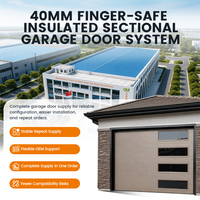 Porte de garage sectionnelle isolée de style européen, 40 mm, mousse PU, acier, automatique, certifiée CE, entrepreneur