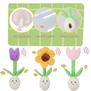 2025 Venta al por mayor personalizado perro resistente a mordeduras Flor de peluche juguete interactivo relleno Bb Squeaky Playing calmante juguete - Product Image 2