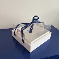 Boîte à gâteau en carton recyclé de haute qualité à prix avantageux avec ruban pour cadeau et présentation