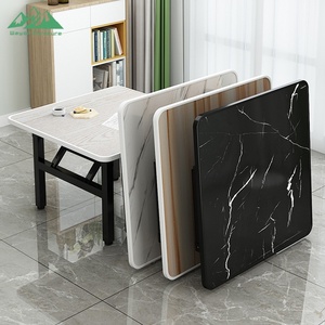 Mesa Plegable Multiusos Wayon, Escritorio Cuadrado para Comedor y Estudio que Ahorra Espacio con Superficie con Diseño de Mármol. - Product Image 2