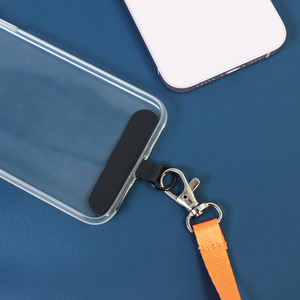 Universal Phone Lanyard Clip Nylon Anti Loss Connector For Mobile Phone Case With Metal Buckle Black And White - Product Image 2
