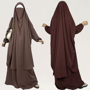 Premium 2-teiliges Nida Jilbab Set mit Rocktaschen Großhandel Islamische Kleidung Gebetsset Schlicht Ramadan Eid Türkischer Jilbab - Product Image 4