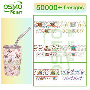 OSMO Venta al por Mayor de Más de 5000 <span class=keywords><strong>Diseños</strong></span> Listos <span class=keywords><strong>para</strong></span> Transferir, Adhesivos UV DTF con Patrón de Flores <span class=keywords><strong>para</strong></span> Decorar Vasos de 3oz, Envolturas UV DTF - Product Image 3