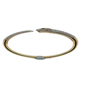 Haute qualité 14kt or jaune diamant clouté Hip Hop Bracelet en forme d'animal meilleur prix bijoux de mode pour les femmes cadeau de mariage - Product Image 5