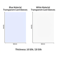 Pochettes transparentes pour cartes, 20 microns, 66 x 91 mm, pour cartes de jeux de société et cartes à collectionner