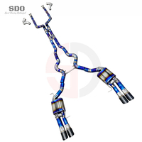 Échappement complet en titane SD pour BMW M5/M6 F10/F06 F12 F13 4.4T V8 2011-2016, avec downpipe droit et doubles silencieux, pour optimisation des performances