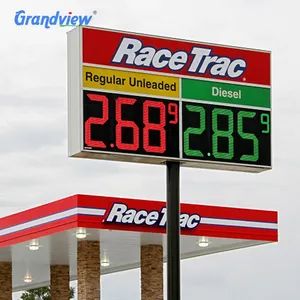 Özel yeni dijital benzin yağ işareti/8 inç yağ fiyat ekran/benzin istasyonu fiyat panoları uzaktan kumanda benzin fiyatı tabelası