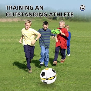 Kids Spinning <span class=keywords><strong>Magic</strong></span> Disc <span class=keywords><strong>Ufo</strong></span> Orb Pelota Ovni Bola deformata che rimbalza con piattino a sfera piatta luci a Led palle giocattolo volanti - Product Image 2