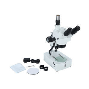 Bon prix <span class=keywords><strong>Microscope</strong></span> stéréo à zoom électronique standard <span class=keywords><strong>CE</strong></span> SWF10X/22mm illumination halogène binoculaire Construction en aluminium de 2 ans - Product Image 1