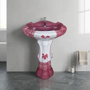 Lavabo en céramique pour articles sanitaires Lavabo antique pour salle de bains Lavabos sur pied Lavabo sur pied - Product Image 3