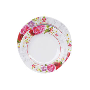 Plato de Melamina Desechable Ecológico y Fácil de Limpiar, Redondo de 8 Pulgadas, Diseño Floral Vintage, Patrón Personalizable, Marca <span class=keywords><strong>AIMI</strong></span> - Product Image 3
