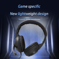 Casque d'écoute et écouteurs filaires avec micro IPX-5 indicateur LED étanche couleur unique lumière de jeu pour le sport musique jeu S-2336