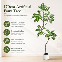 Vente directe usine : Plantes artificielles hautement réalistes, arbre en bois laqué, paysage, décoration intérieure, bonsaï Toona Sinensis