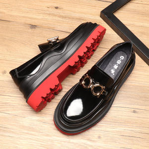 Nouvelles chaussures de soirée confortables et légères en cuir véritable à semelle épaisse et à bout rond pour hommes - Product Image 4