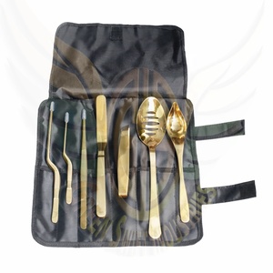 Pinzas de cocina de acero inoxidable de alta calidad, pinzas de Chef en ángulo con pinzas chapadas de GREEN SWIFT INDUSTRIES - Product Image 2