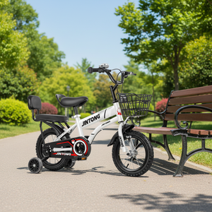 Vélo pour enfant garçon, cadre en acier carbone, roues de 18 pouces, frein à disque, roues d'apprentissage, panier à <span class=keywords><strong>4</strong></span> roues, ordinaire, 3-12 <span class=keywords><strong>ans</strong></span> - Product Image 1