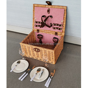 <strong>Wicker</strong> Picnic <strong>Basket</strong> with Ice <strong>Bag</strong>,blanket,cutlery and Ceramics (China Supplier) - Product Image 5